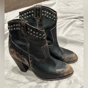 Frye Size 11 Studded Distressed Ankle Boot
